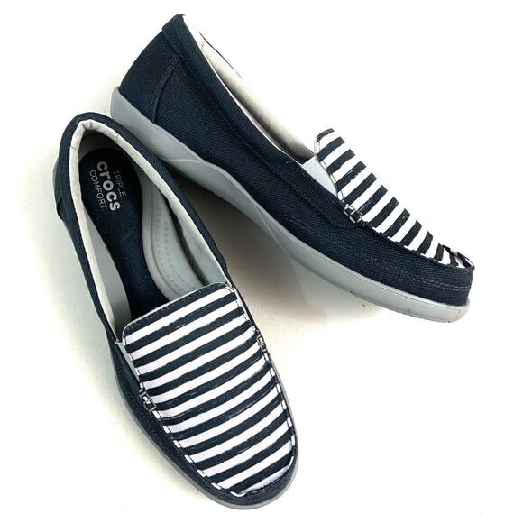 CROCS Slip-on Canvas Flats - Picture 1 of 11